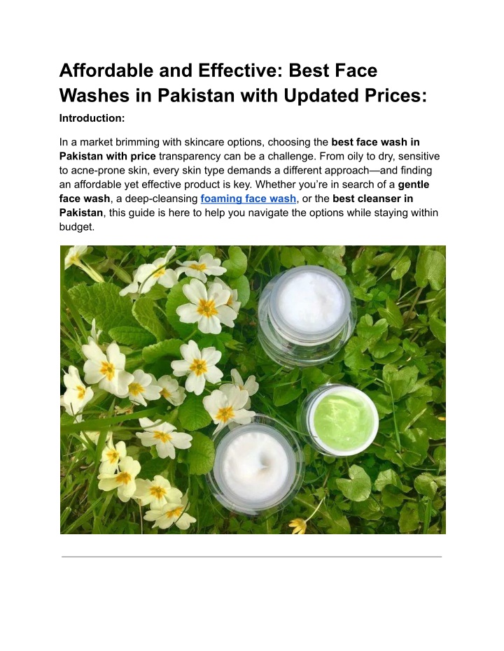 affordable and effective best face washes n.w