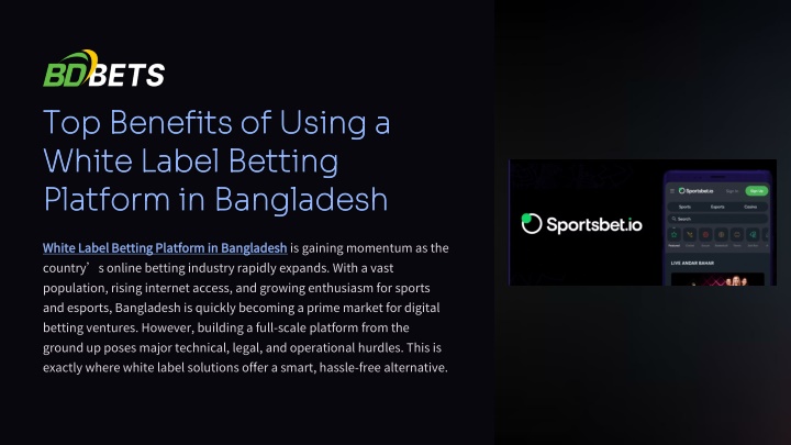 White Label Betting Platform in Bangladesh