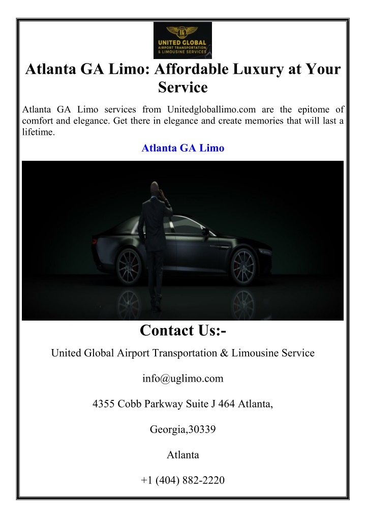atlanta ga limo affordable luxury at your service n.w