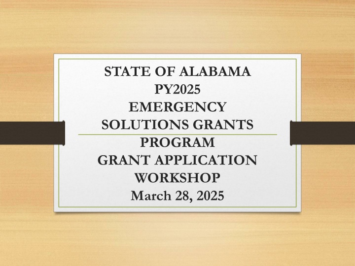 state of alabama py2025 emergency solutions n.w