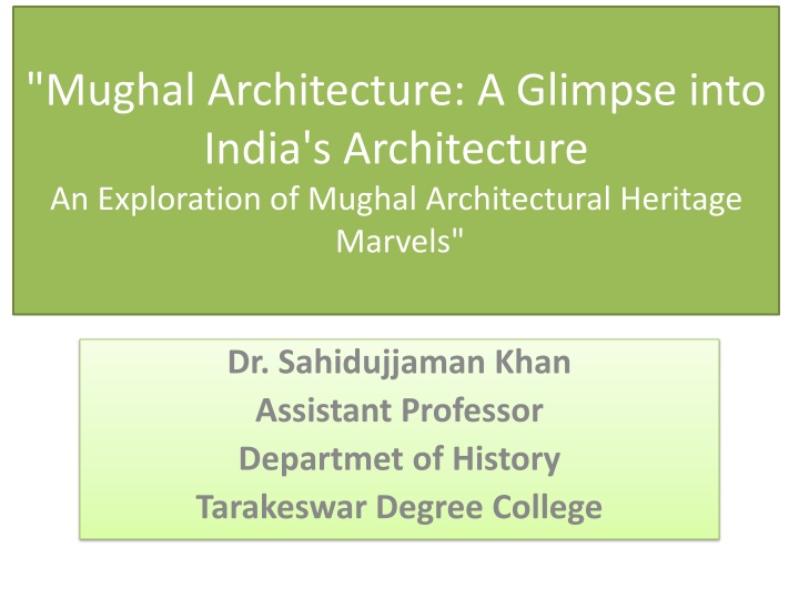mughal architecture a glimpse into india n.w