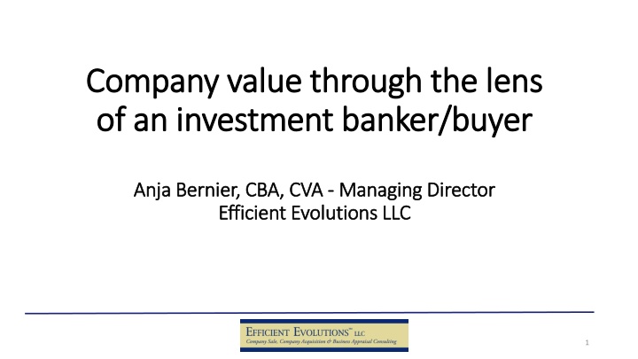 company value through the lens company value n.w