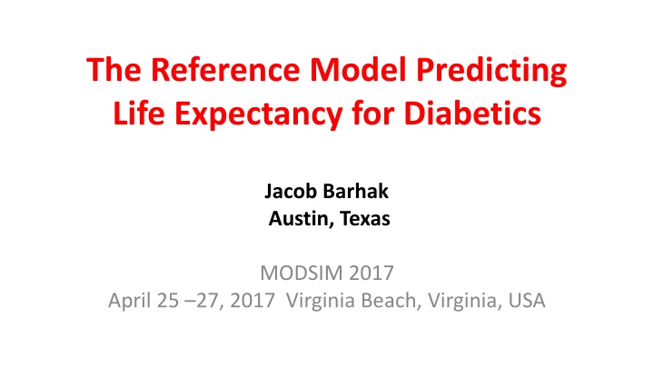 the reference model predicting life expectancy n.w
