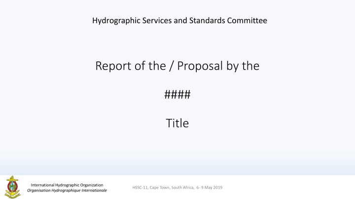 hydrographic services and standards committee n.w