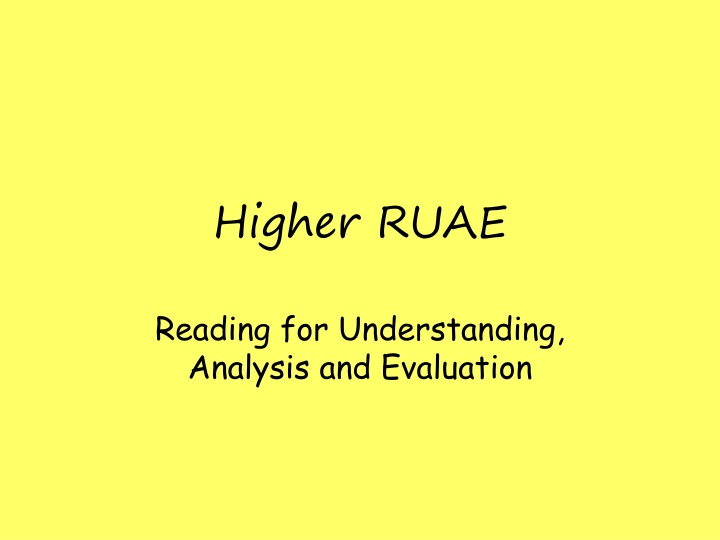 higher ruae n.w