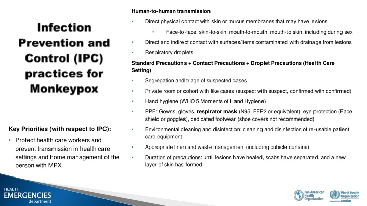 human to human transmission n.w