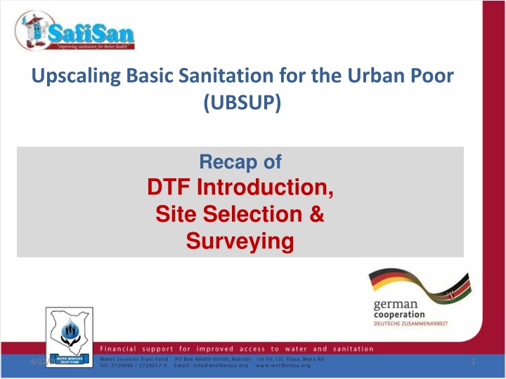 upscaling basic sanitation for the urban poor n.w