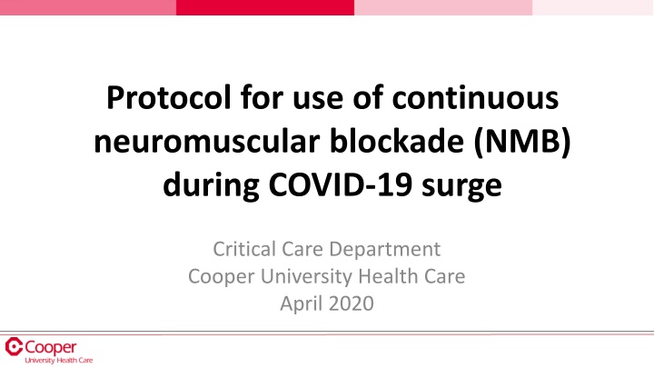 protocol for use of continuous neuromuscular n.w