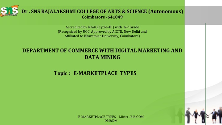 dr sns rajalakshmi college of arts science n.w