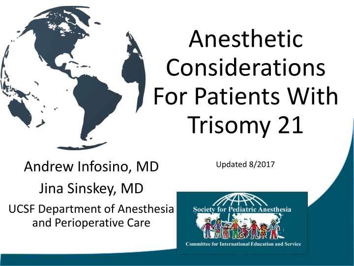 anesthetic considerations for patients with n.w