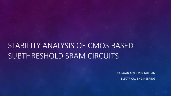 stability analysis of cmos based subthreshold n.w