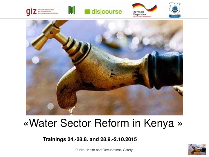 Water Sector Reform in Kenya: Public Health and Safety Training