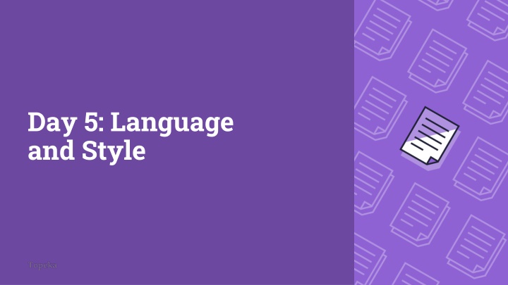 day 5 language and style n.w