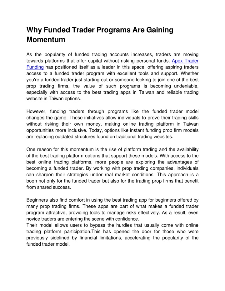 Why Funded Trader Programs Are Gaining Momentum (3)