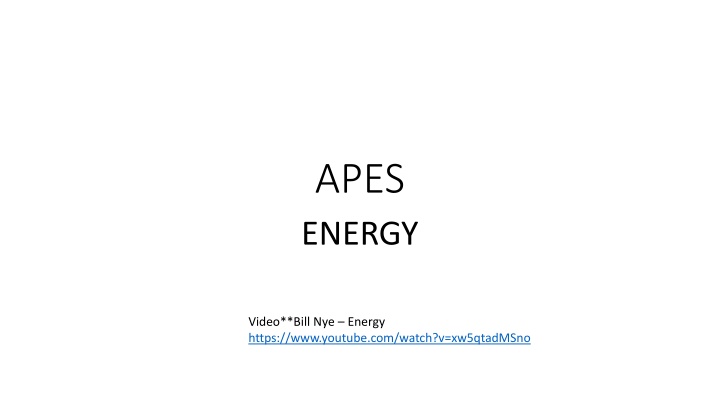 Energy: Basics, Laws, Sources, and Consumption