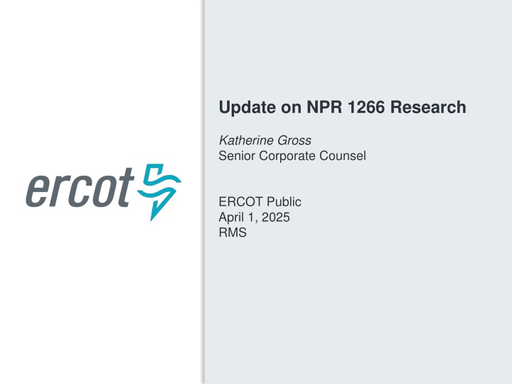 update on npr 1266 research n.w