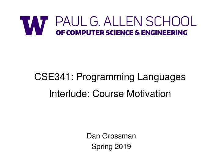 cse341 programming languages n.w