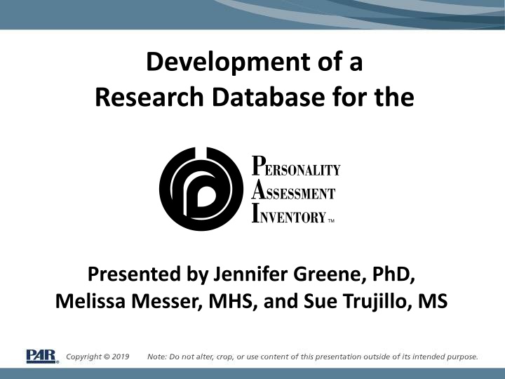 development of a research database for the n.w