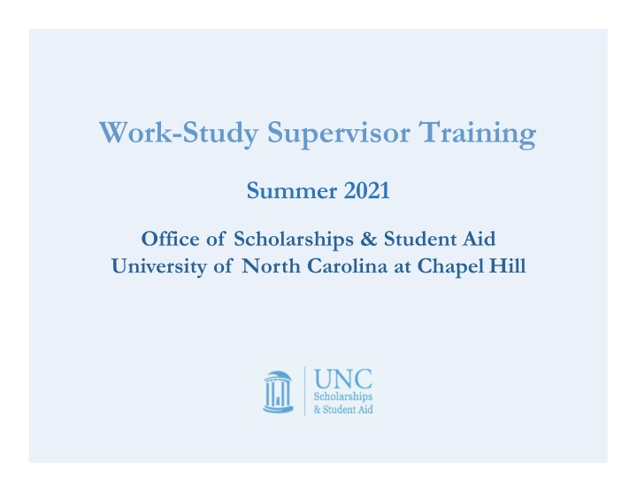 work study supervisor training n.w