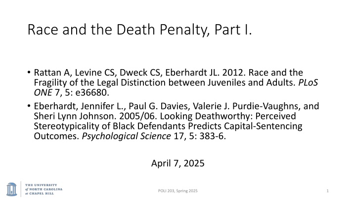 race and the death penalty part i n.w