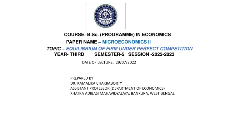 course b sc programme in economics n.w
