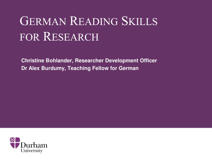 g erman r eading s kills for r esearch n.w