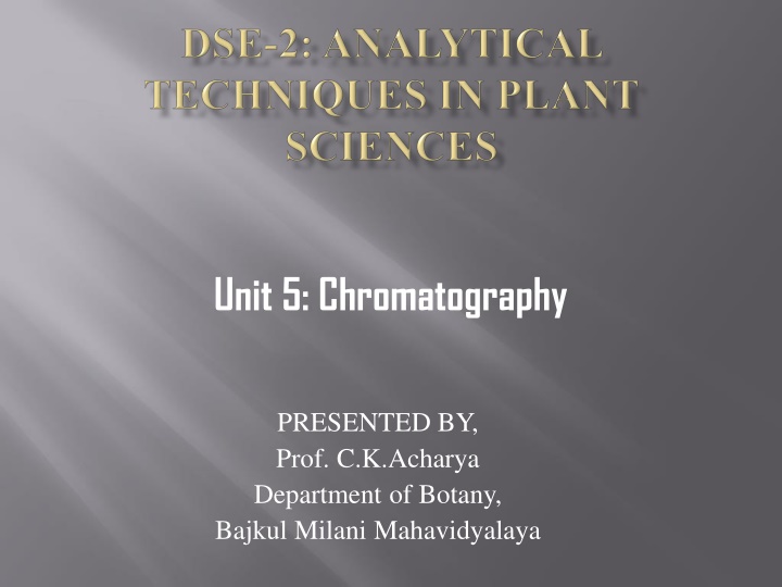 unit 5 chromatography n.w