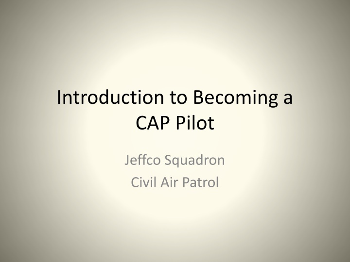 introduction to becoming a cap pilot n.w