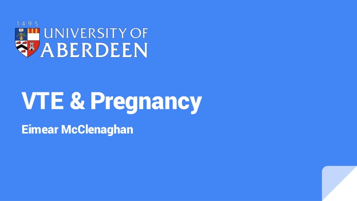 vte pregnancy eimear mcclenaghan n.w