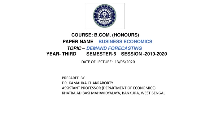Demand Forecasting in Business Economics