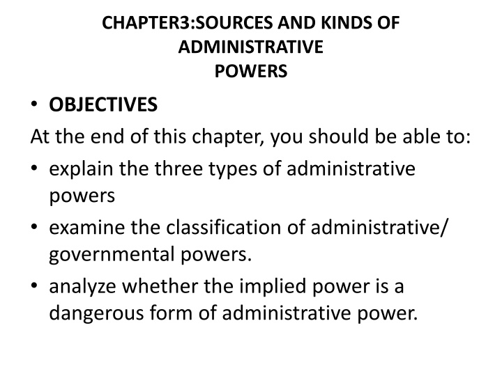 chapter3 sources and kinds of administrative n.w