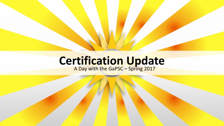 certification update a day with the gapsc spring n.w