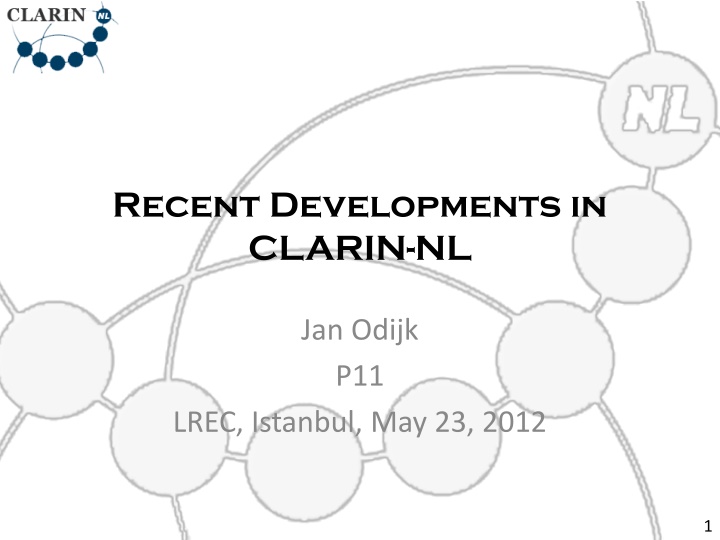 recent developments in clarin nl n.w