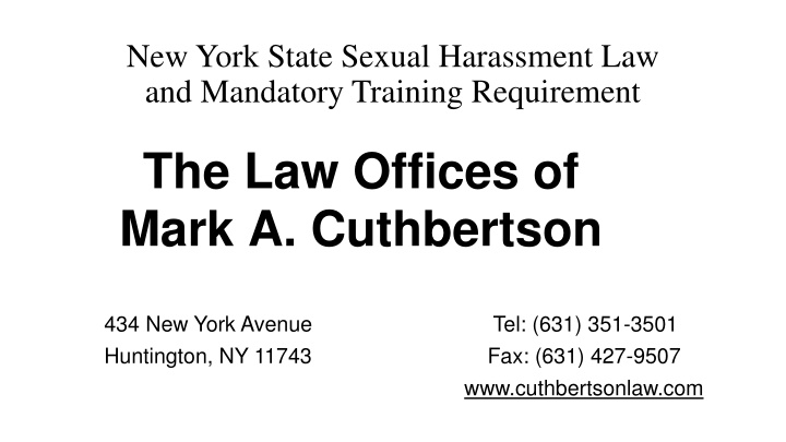 new york state sexual harassment n.w