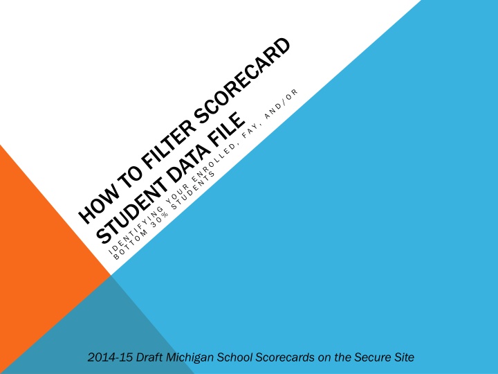 2014-15 Michigan School Scorecards: AYP Student Data and Filtering Tips