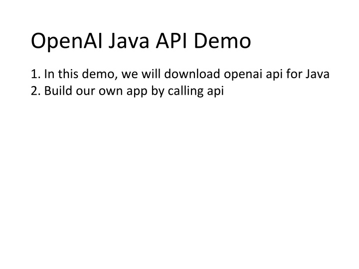 openai java api demo n.w