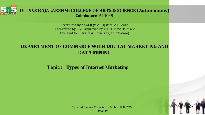 dr sns rajalakshmi college of arts science n.w