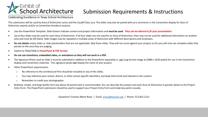 submission requirements instructions n.w