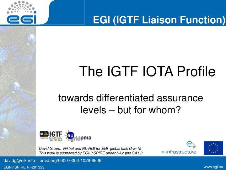 egi igtf liaison function n.w