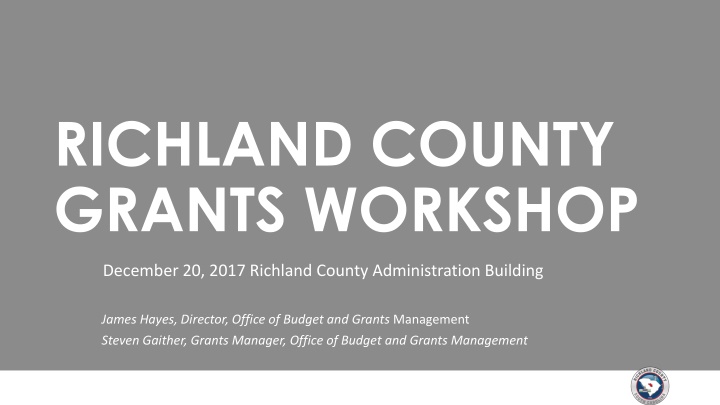 richland county grants workshop n.w