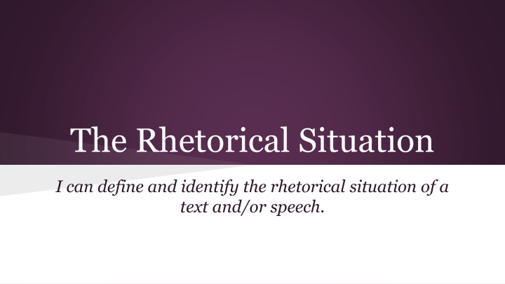 the rhetorical situation n.w