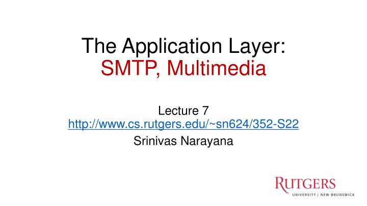 the application layer smtp multimedia n.w