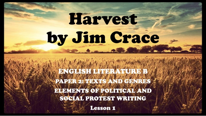 harvest by jim crace n.w