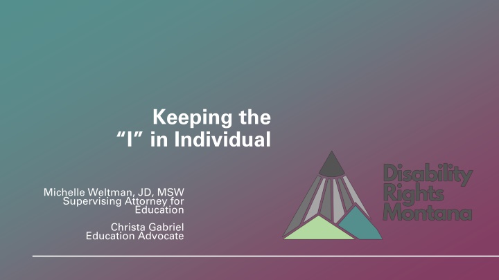 keeping the i in individual n.w