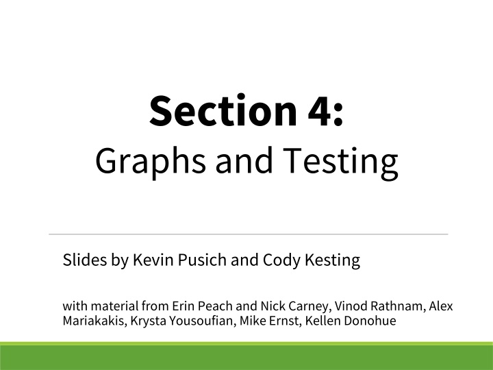 section 4 graphs and testing n.w
