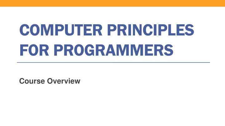 computer principles for programmers n.w