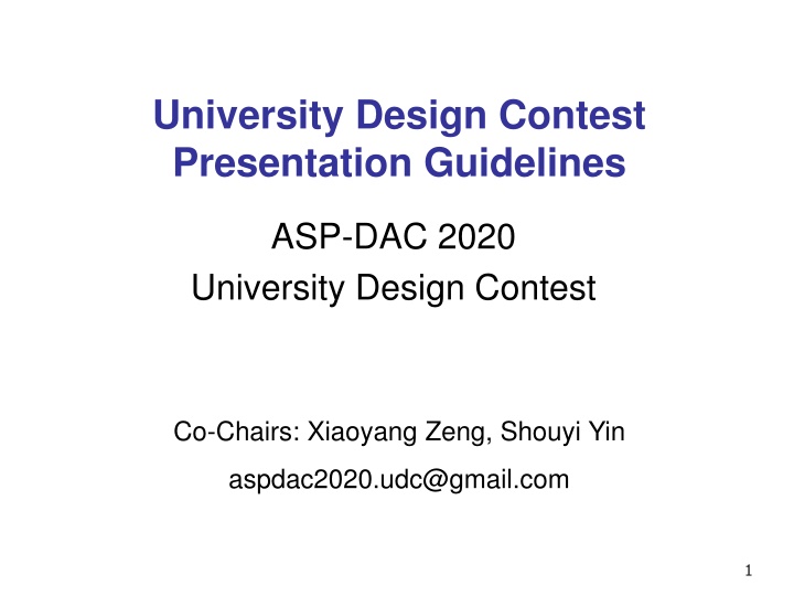 university design contest presentation guidelines n.w