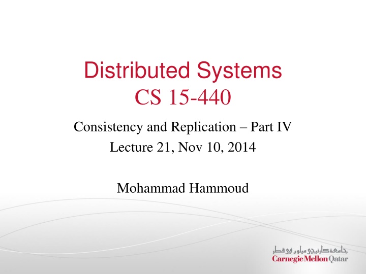 distributed systems cs 15 440 n.w