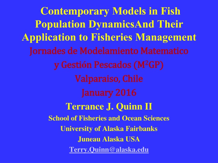 contemporary models in fish population n.w