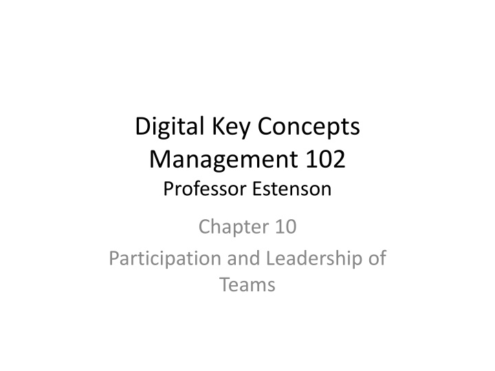 digital key concepts management 102 professor n.w